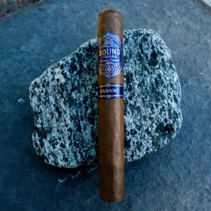 Northbound Habano cigar resting on a speckled stone